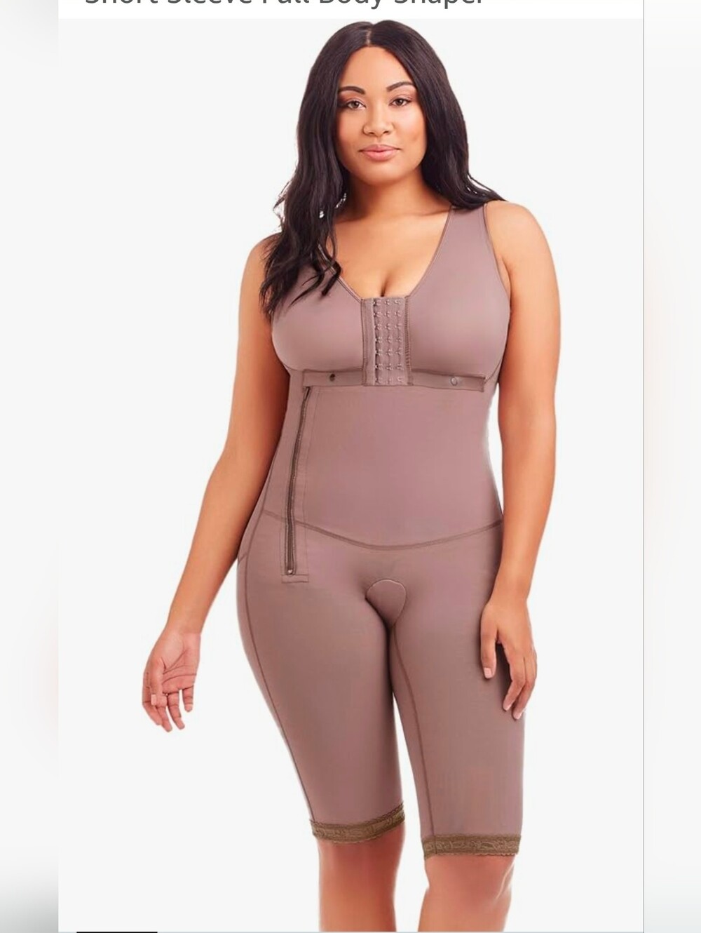 Ann Chery Full-Body High-Waist Sculpting Bodysuit in Mauve